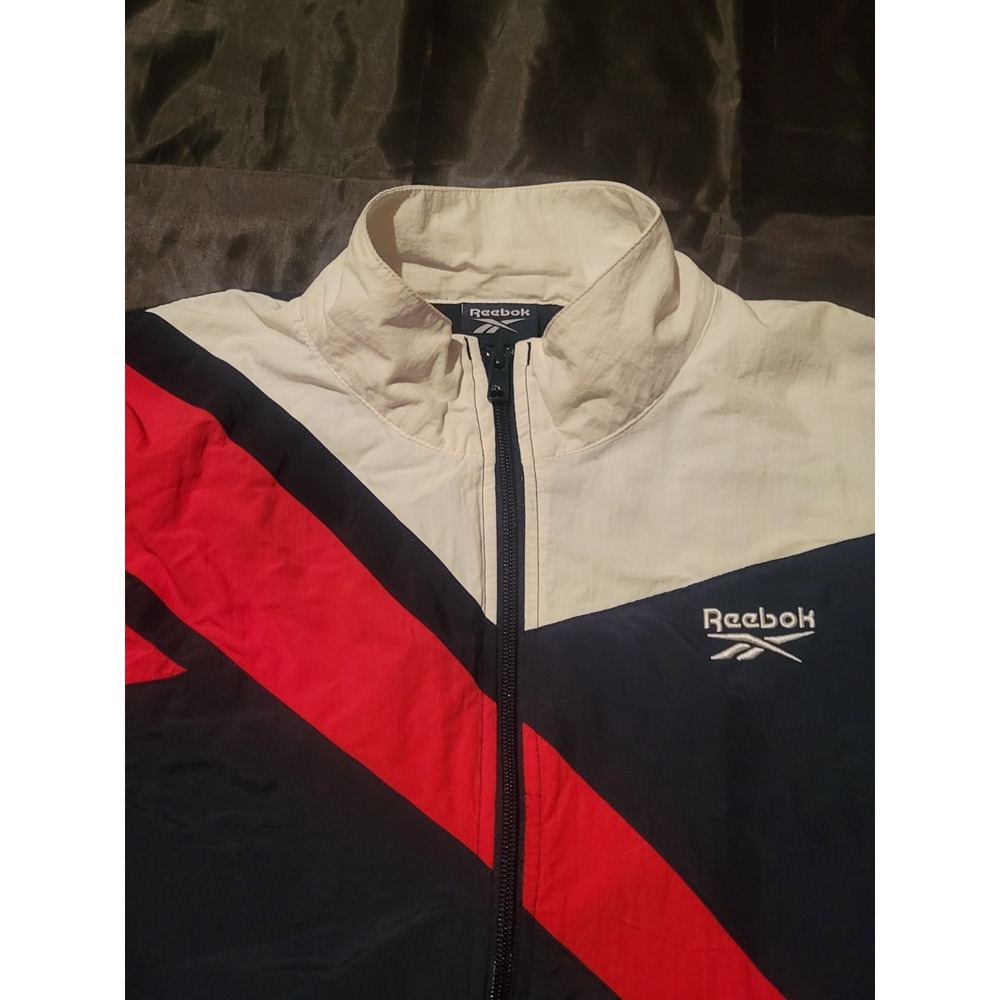 Reebok‎ Men's M Embroidered Logo Classics Lightweight Track Jacket Windbreaker - Picture 4 of 8